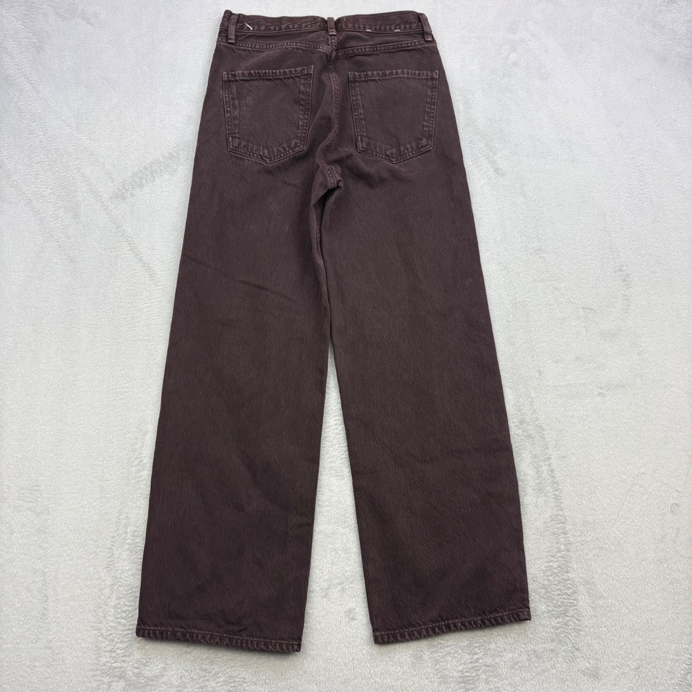 AGOLDE Jeans Womens 26x28 Brown Wide Leg High Rise Relaxed Denim Baggy - Picture 4 of 13